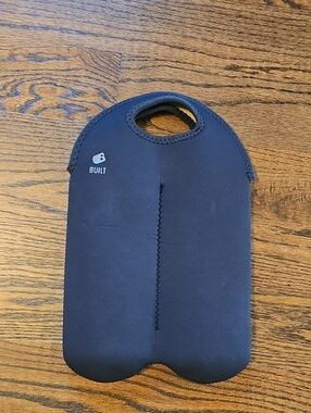 Neoprene Black Insulated Bottle Bag